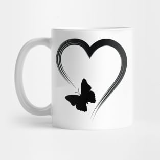 Butterfly and Heart Mug